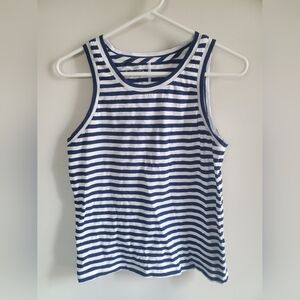J. Crew Navy and White Striped Tank Top